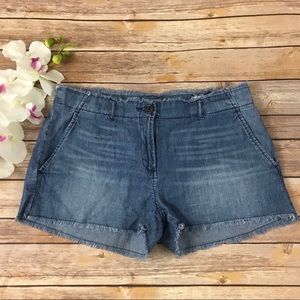 Michael Kors Women Shorts Denim Jeans Sz 6 Frayed